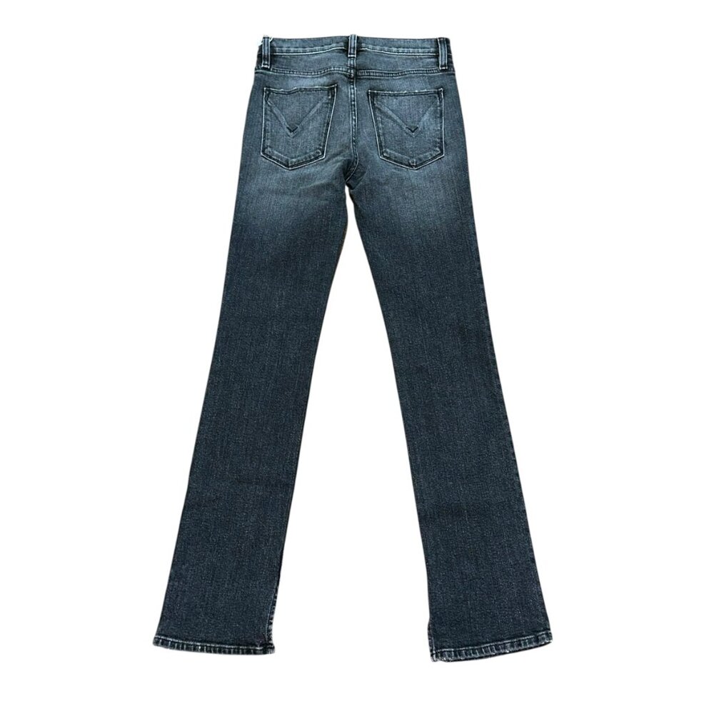 Hudson Nico Mid Rise Straight Inseam Split Black Star Denim Jeans Size 25 NWT - Picture 3 of 11